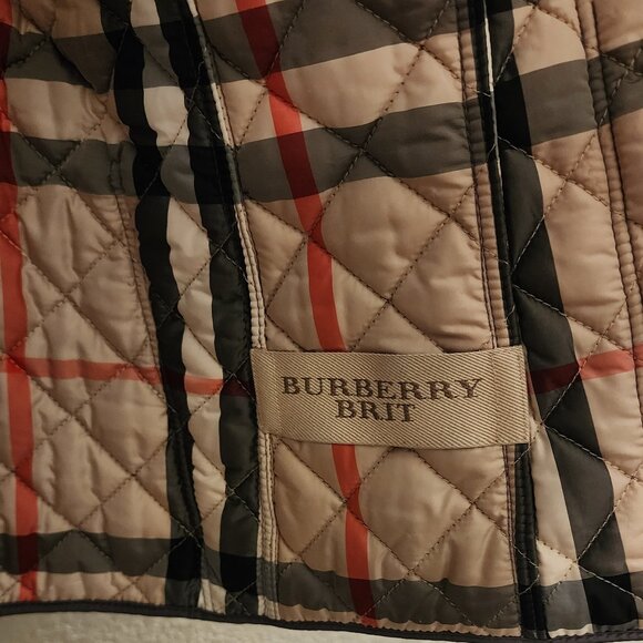 Burberry Brit Quilted Jacket Size XL, Gray/Silver color - Picture 3 of 4